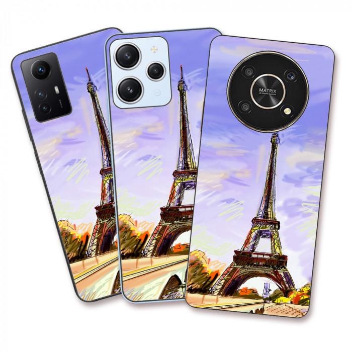 Husa Xiaomi Redmi Note 12 5G Silicon Gel Tpu Model Desen Turnul Eiffel