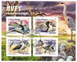 Cumpara ieftin S. TOME E PRINCIPE 2016 - Fauna africana, Pasari / set complet - colita+bloc, Stampilat