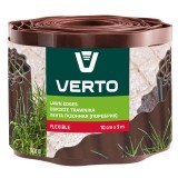 Bordura flexibila pentru gazon Verto, 10 cm x 9 m, maro
