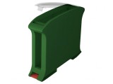 Carcasă pentru şină DIN verde 101mm x 22,5mm x 80,2mm