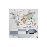 Cumpara ieftin Sticker Perete Autocolant Harta Lumii 87x58 cm - 63734