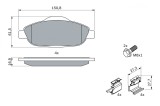 BOSCH 0 986 494 261 set placute frana,frana disc