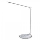 Lampa de birou TaoTronics, 9 W, 350 lm, USB, control touch, functie incarcare telefon, Argintiu