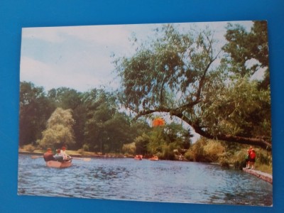 CPIB 23107 CARTE POSTALA - BUZAU. VEDERE DIN PARCUL &amp;quot;CRANG&amp;quot;, CIRCULATA, 1971, STAMPILE, TIMBRU, BARCA foto