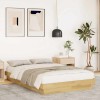 VidaXL Cadru de pat fără saltea 120x190 cm din lemn masiv de stejar 3315737