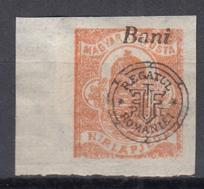 ROMANIA 1919 EMISIUNEA ORADEA EROARE TIMBRU PENTRU ZIARE SUPRATIPAR DEPLASAT GUMA ORIGINALA SARNIERA foto