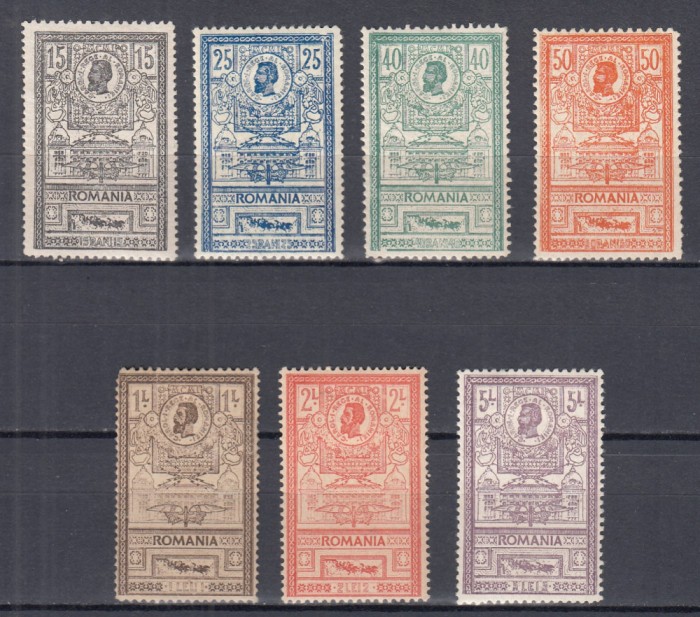 ROMANIA 1903 LP 56 REGELE CAROL I EFIGII GUMA ORIGINALA SERIE SARNIERA