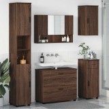 vidaXL Set de mobilier pentru baie 5 pcs Stejar brun 30 x 35 x 192 cm 3393080