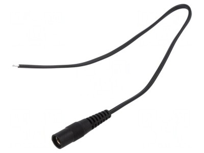Cablu Alimentare DC 5.5/2.5 mm Negru 0.25m foto