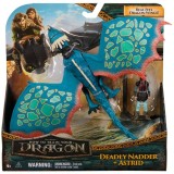 Dreamworks Dragons World of Berk - How to Train Your Dragon set 2 figurine Viking &amp;amp; Dragon Assortment, Astrid &amp;amp; Deadly Nadder, Multicolor, 4 a