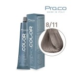 Vopsea de par profesionala 8/11 Blond deschis cenusiu 100ml