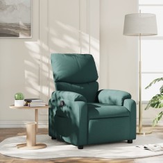 vidaXL Fotoliu rabatabil, verde &icirc;nchis, material textil