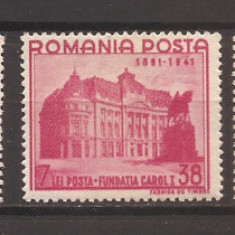 ROMANIA 1941, LP.143 - Fundația Carol I, MNH