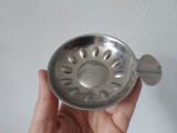 Cupa somelierului degustare vin, metal inoxidabil, 8cm diametru, somelier, marcata Forges de Gueugnon