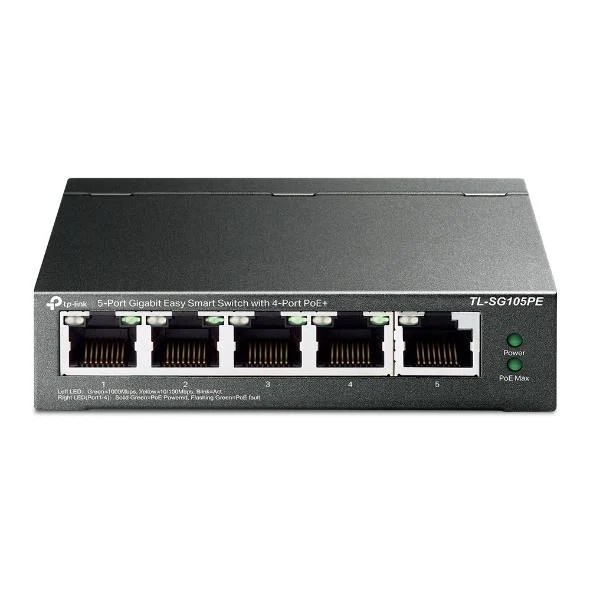 &quot;5-Port Gigabit Easy Smart Switch with 4-Port PoE+ PORT: 4&times;