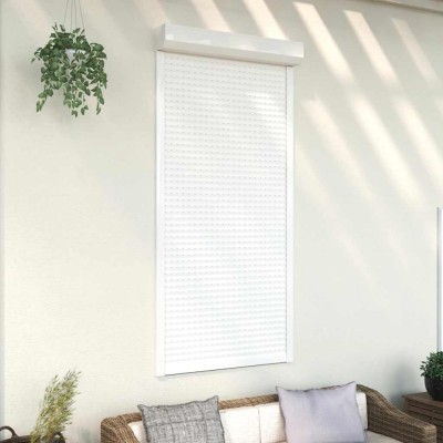 vidaXL Oblon rulant, alb, 100 x 210 cm, aluminiu 144969 foto