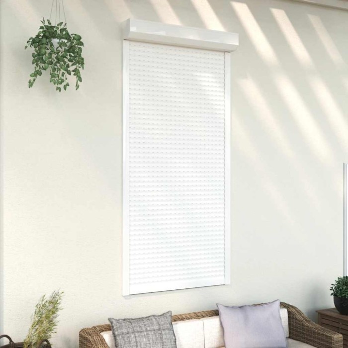 vidaXL Oblon rulant, alb, 100 x 210 cm, aluminiu 144969
