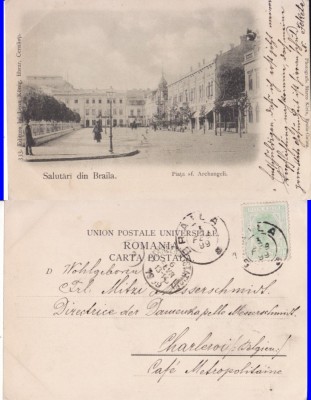 Braila- Piata Sf. Arhangheli-clasica, edit. Leon Konig, Cernauti, rara foto