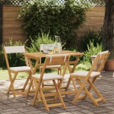 vidaXL Scaune Bistro pentru Exterior 4 pcs Alb crem 40 x 53 x 80 cm 42028097