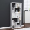 Bibliotecă, alb extralucios, 67 x 24 x 161 cm, lemn prelucrat