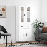 vidaXL Dulap &icirc;nalt, alb, 69,5x34x180 cm, lemn compozit