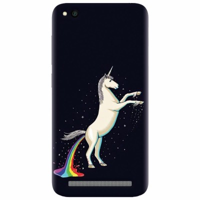 Husa silicon pentru Xiaomi Redmi 4A, Unicorn Shitting Rainbows foto