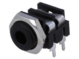 Soclu Jack 3,5mm Mono THT Negru 90&deg;