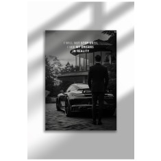 fast_mindset_6|Frameless Motivational Wall Poster, Supercar Art, "Stop Until Proud" Quote, Fast Mindset 2025 | A4 (21 x 29.7 cm) - fast_mindset_6