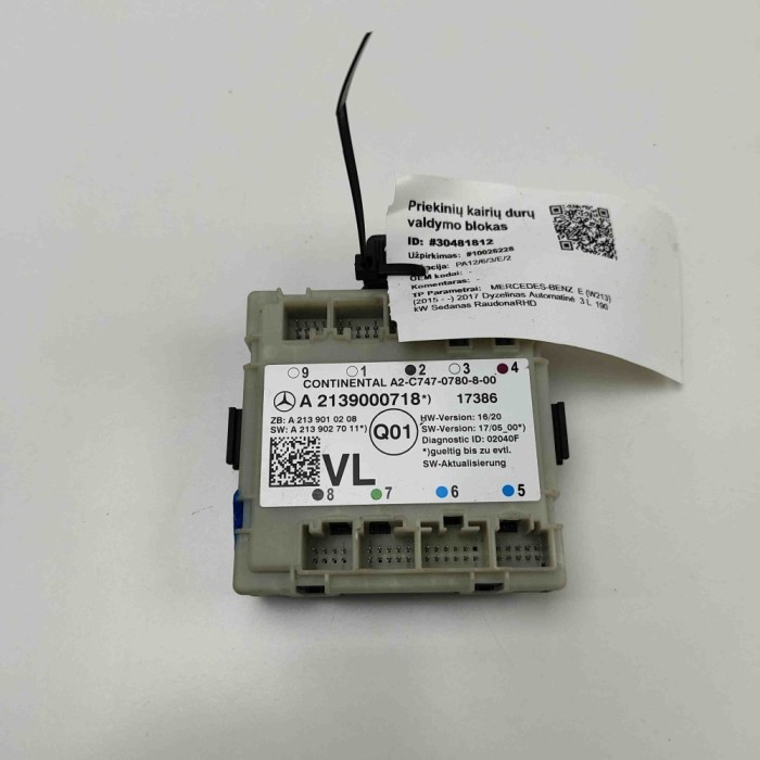 Modul de control ușă st&acirc;nga față MERCEDES-BENZ E W213 2017 OEM: A2139000718,A2139010208,A2139027011 30481812