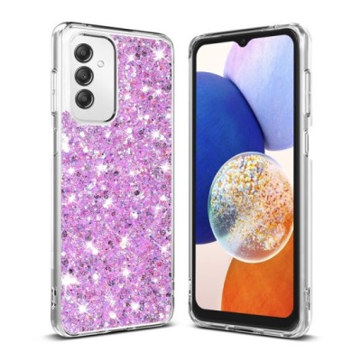 Husa pentru Samsung Galaxy A14 4G / A14 5G - Techsuit Sparkly Glitter - Magenta foto