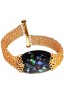 B57b. O bratara 100% handmade din rasina Epoxy-opal sintetic pe oval, Nunta, RavariuArt
