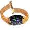 B57b. O bratara 100% handmade din rasina Epoxy-opal sintetic pe oval, Nunta