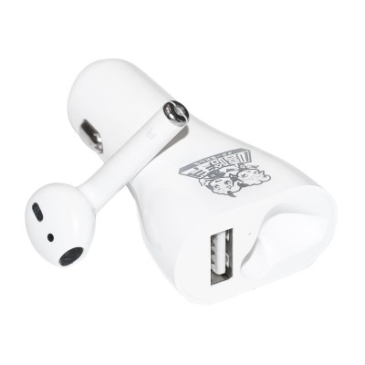 Casca bluetooth cu incarcare la priza auto tip bricheta foto