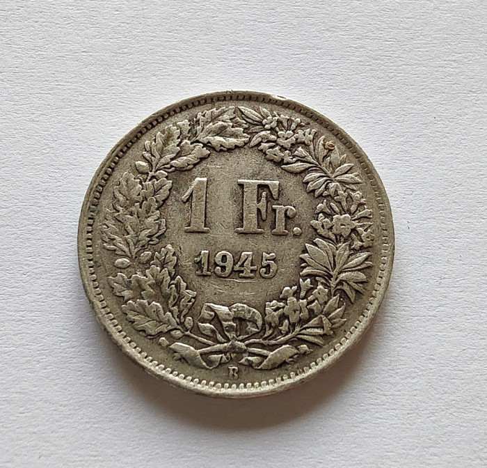 Elvetia - 1 Franc 1945 - Argint