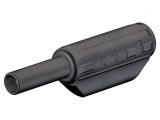 Mufă Banană 2mm 10A 600V Neagră Aurie Lipire 36mm