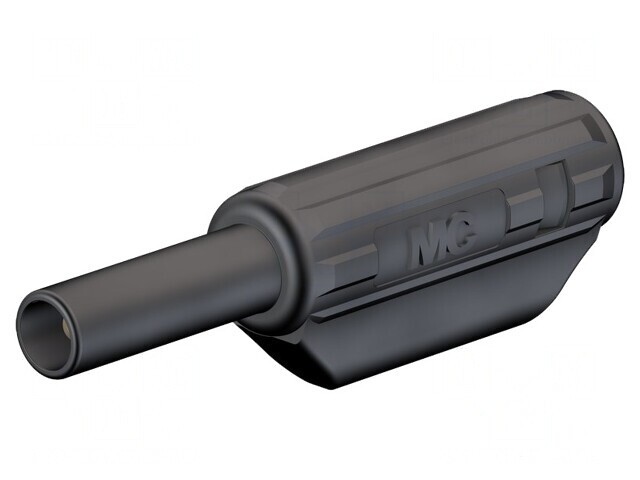 Mufă Banană 2mm 10A 600V Neagră Aurie Lipire 36mm