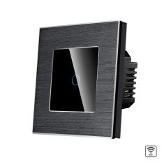 Intrerupator Simplu Wi-Fi cu Touch din Sticla si Rama de Aluminiu LUXION SmartElectro IntelligentHouse