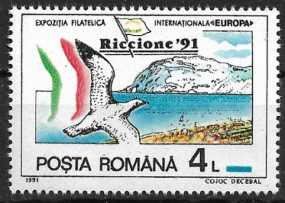B0404 - Romania 1991 - Expo Riccione 1v.neuzat,perfecta stare foto