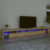 Comoda TV cu lumini LED, stejar sonoma, 290x36,5x40 cm GartenMobel Dekor, vidaXL