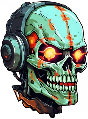 Sticker decorativ, Horror, Verde, 81 cm, 1356STK-4 foto