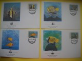 HOPCT PLIC FDC S NR 253 SET 4 FDC FAUNA-PESTI DIN MALDIVE 1986