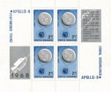 Romania, LP 692a/1969, Apollo 8, in bloc de 4, MNH, Nestampilat