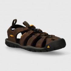 Keen sandale Clearwater CNX Leather barbati, culoarea maro