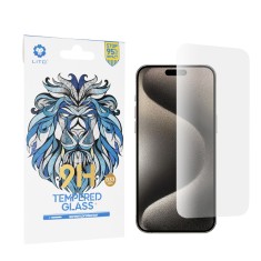 Folie sticla iPhone 15 Pro Max Lito 9H Tempered Glass, transparenta