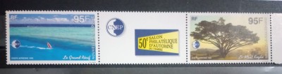 Noua Caledonie 1996 peisaje, Muntele Koghi, serie 2v + vigneta. Neștampilată foto