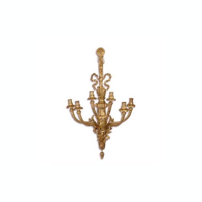 Aplica din bronz auriu cu sapte brate CL-112