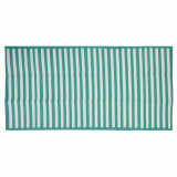 Patura pentru picnic Stripes, pliabila, 90x180 cm, polipropilena, turcoaz