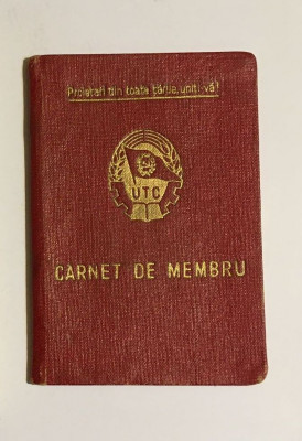 Carnet de membru UTC (1966) - Partidul Comunist Rom&amp;acirc;n foto