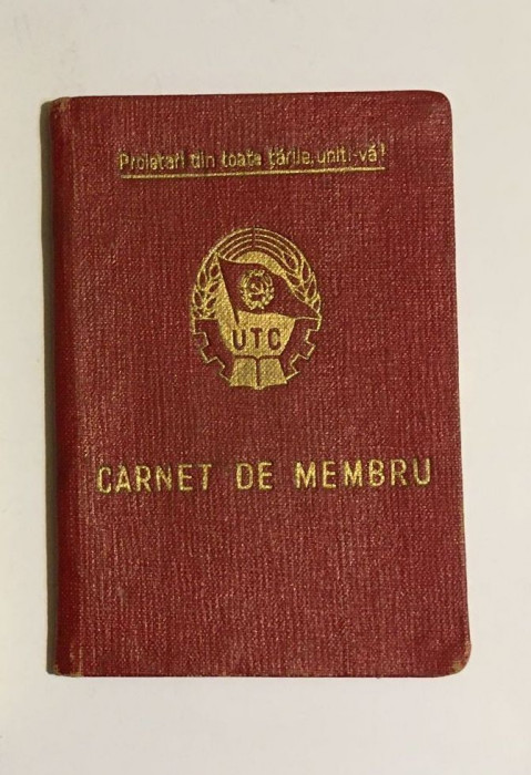 Carnet de membru UTC (1966) - Partidul Comunist Rom&acirc;n