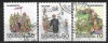 B1034 - Lichtenstein 1986 - Folclor 3v. stampilat ,serie completa